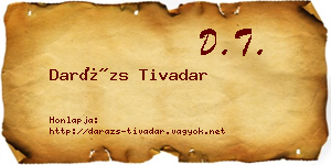 Darázs Tivadar névjegykártya
