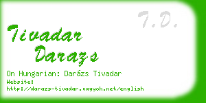 tivadar darazs business card